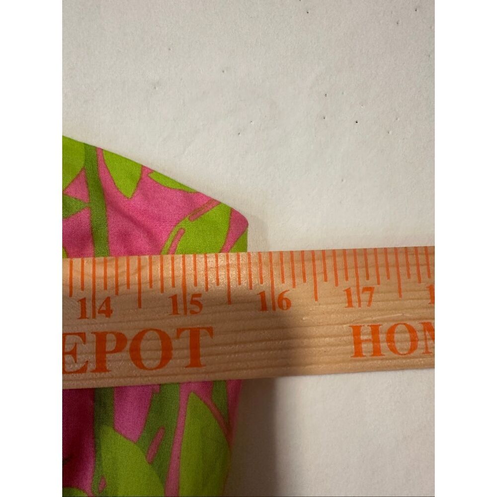 Lilly Pulitzer Strapless Pink Green Floral Cotton Midi Dress Women’s Size 6 - Picture 3 of 6